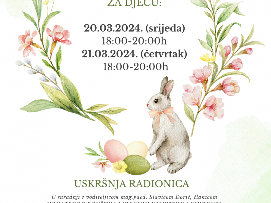 Uskršnja likovna radionica za djecu