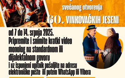 Traže se glumci za Svečanost otvorenja 60. Vinkovačkih jeseni